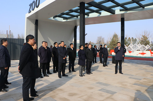 2021年晋中市城建重点工程观摩组深入公司承建的潇河湿地公园动物展区现场观摩